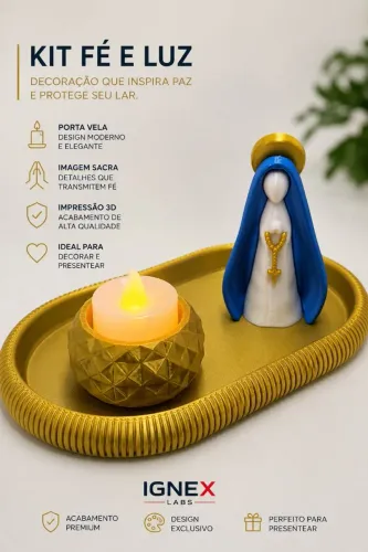 Kit da Fé com Iluminação LED | Decoração e Presente