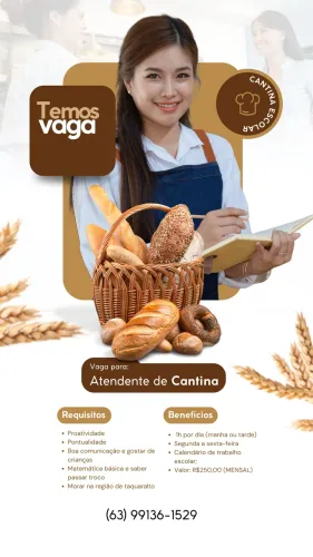 Atendente de Cantina Escolar 