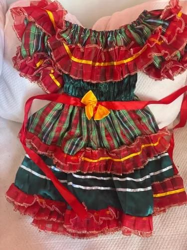 Vestido infantil junino - Aluguel