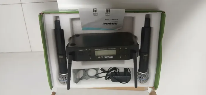 Microfone sem fio duplo