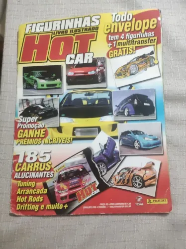 Álbum de figurinhas Hot Car 2005 completo 