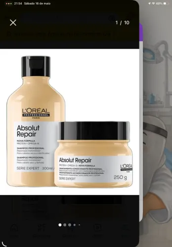Kit shampoo e máscara loreal paris profissional 