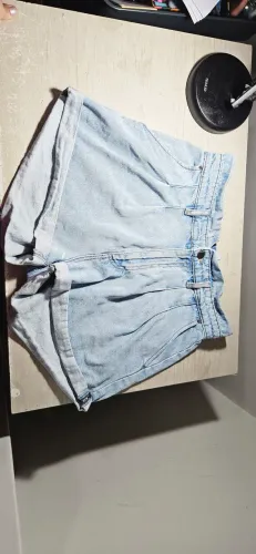 Short Jeans Cós Elástico Blue Steel Renner Tam 44 Lavagem Clara