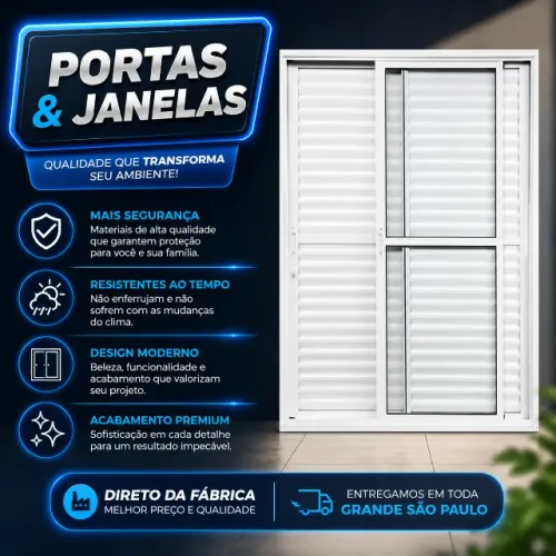 porta balcão210x120 ,3 folhas branco com trinco linha 20
