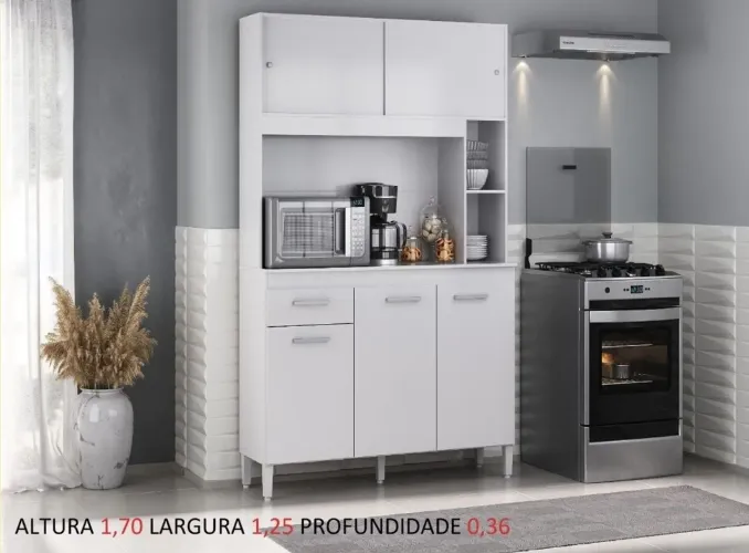Armário kit 5 portas branco