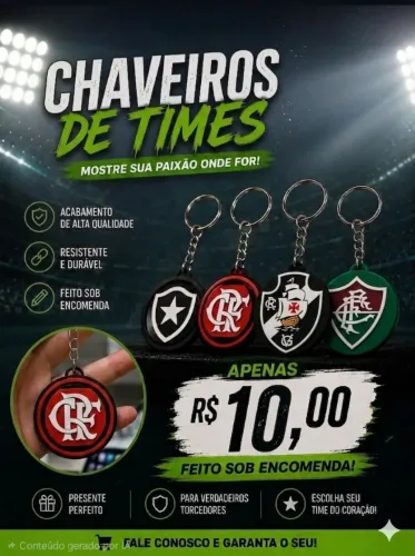 Chaveiros 3D - personalização