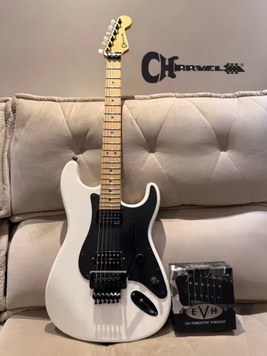 Guitarra Charvel So-Cal 2011 Snow White Japão (Upgrades) Gotoh SG381 e EVH Frankenstein
