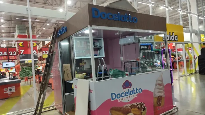 Quiosque para sorvete e churros