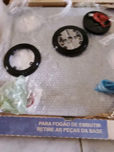 Conjunto de chapa suporte Venturi, de Vidro têmperado completo p/ fogão de 5 bocas