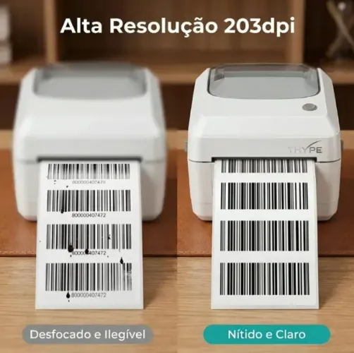 Impressora Termica De Etiqueta Codigo Barras 150mm/s Bivolt Branca