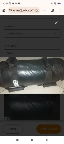 Bag 30kg para exercícios físicos