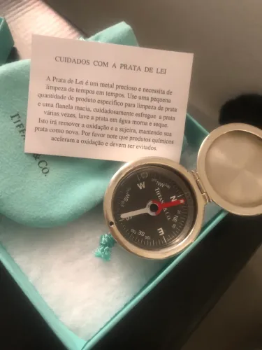 1.000 no pix- Tiffany& Co Original - Bússola de prata 925 