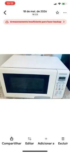 Microondas com defeito