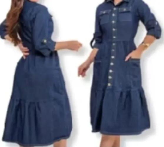 VENDE-SE VESTIDOS JEANS PELA METADE DO PREÇO