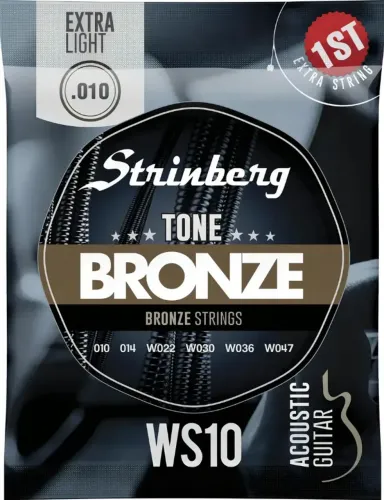 Encordoamento Violão Aço 0.10 Strinberg Bronze WS10 6 Cordas