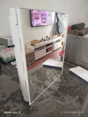 Espelheira para Banheiro 1 Porta 44x35x10,6cm Branca Astra