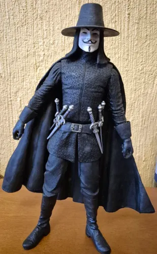 V for vendetta (V de vingança) Neca/Mezco 1/6, detalhe no som!