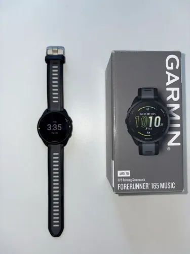 Garmin Forerunner 165 Music AMOLED + Caixa - Impecável