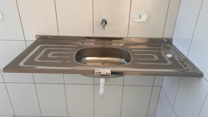 Pia De Cozinha Aço Inox Com Cuba Central 1,20 X 0,53 marca: Franke