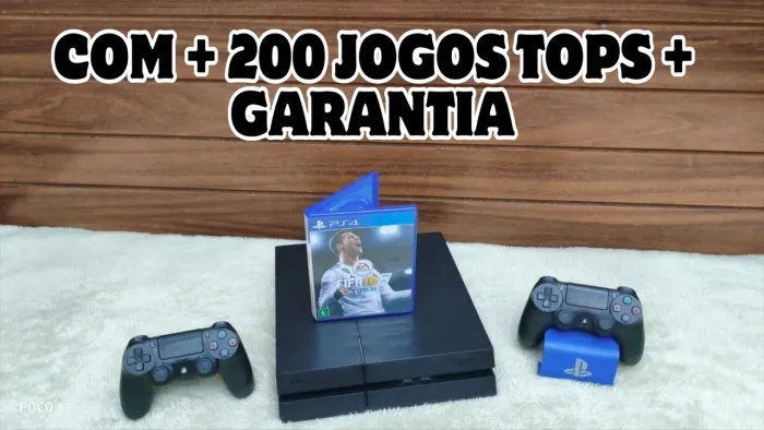 PS4 + 200 jogos tops