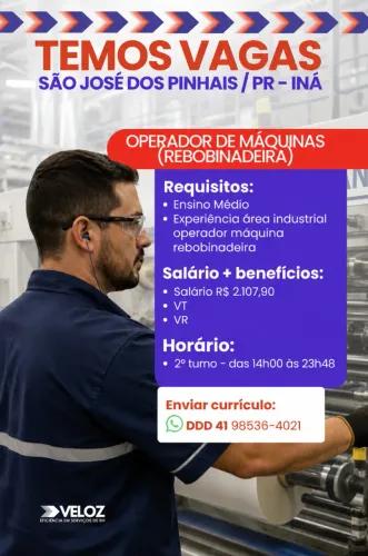 OPERADOR DE MAQUINAS INDUSTRIAIS