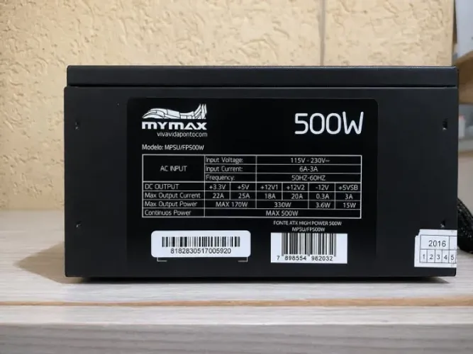 Fonte 500w Mymax