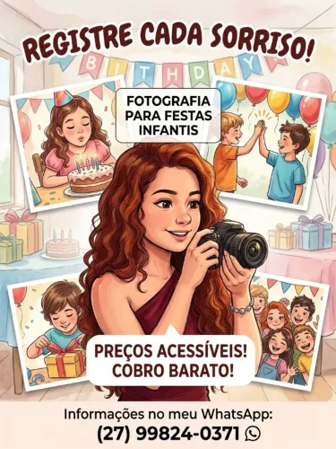Fotógrafa para festas infantis