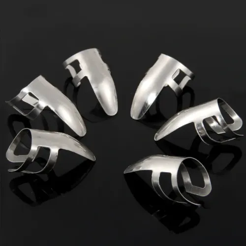 Dedeira de metal Palheta de dedo para Violão Aço Nylon 