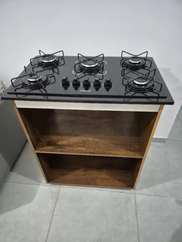 Fogão cooktop com bancada