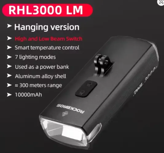 Farol Rockbros RHL 3000D (3.000 lumens)