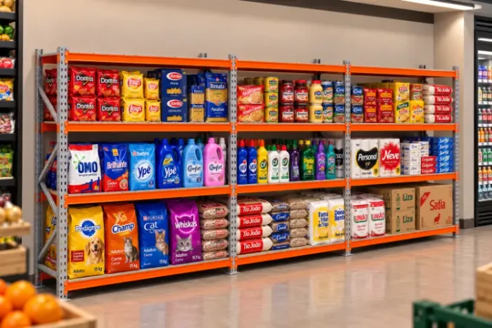 Mini Porta Paletes Para Supermercado, Mercearia E Pet Shop
