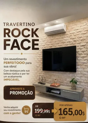 Revestimento Rock face cimentício