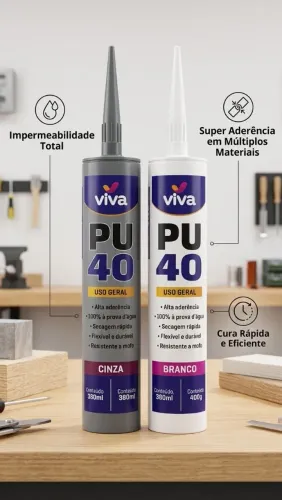 Selante Pu 40 cinza e branco