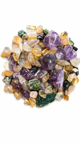 Kit Pedras Naturais - Turmalina, Ametista e Citrino - 150g - Frete Grátis