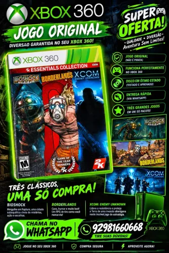Vendo jogo de Xbox 360/ Bordelands 3 em 1 