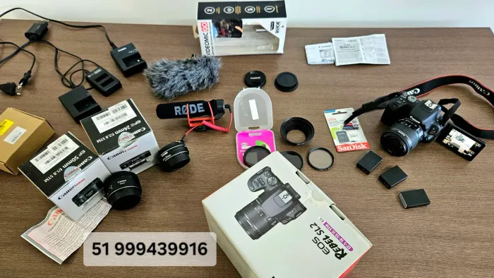 Kit Especial Câmera, Lentes, Microfone, Filtros