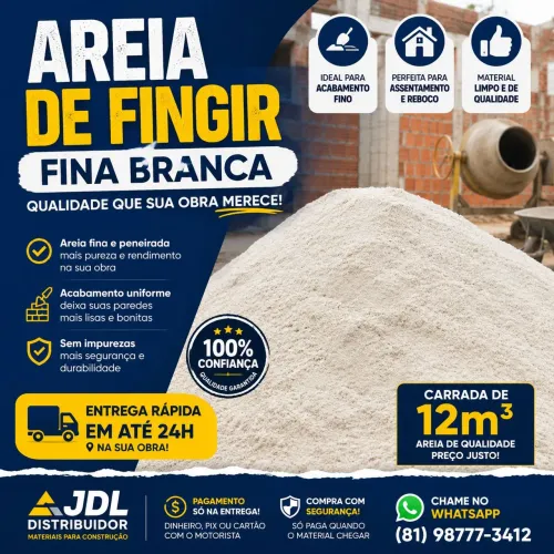 A AREIA QUE TODO MESTRE DE OBRA PEDE ?