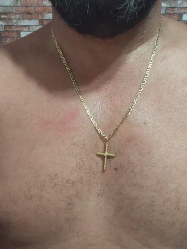 CORRENTE OURO PIASTRINE 18K 750 65CM "20.01G 5MM (MACIÇA)