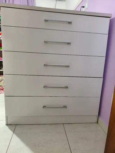 Cômoda Branca 5 gavetas