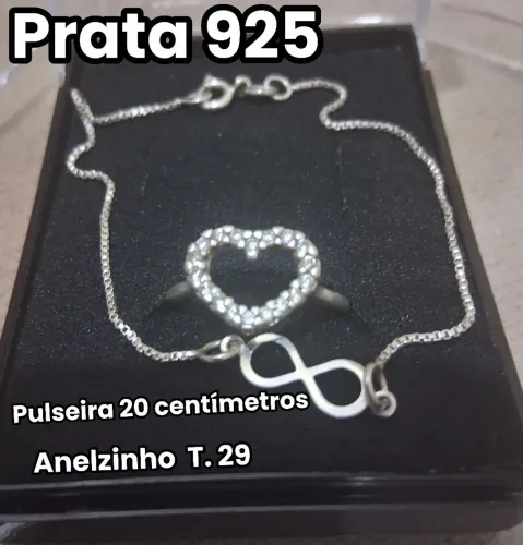 Pulseira e anel Prata 925