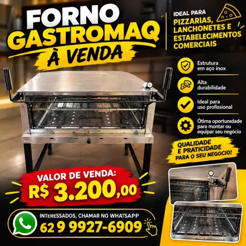 ? FORNO PARA PIZZARIA À VENDA - ESTRUTURA EM INOX ?