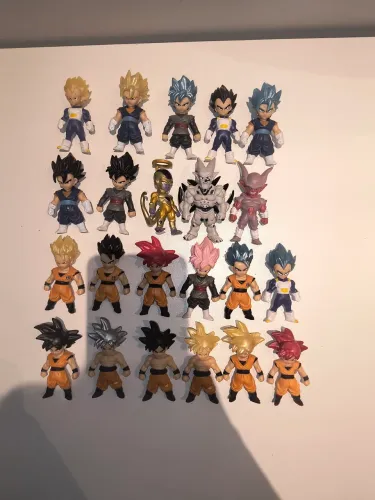 22 bonecos miniaturas dragon ball