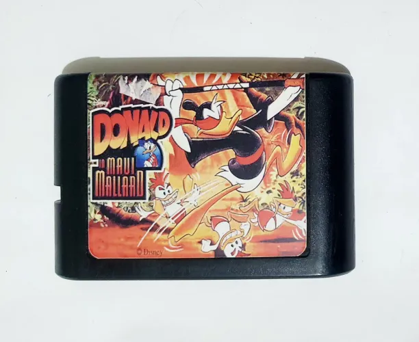 DONALD IN MAUI MALLARD CARTUCHO JOGO MEGA DRIVE E SEGA GENESIS RARIDADE IMPECÁVEL