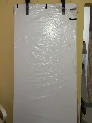 Folha de porta nova com trilho de correr