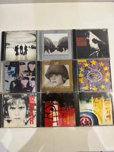 Lote 9 CDs U2 - Álbuns Clássicos, Coletâneas e CD Duplo (Originais)