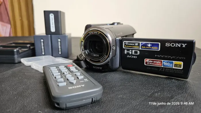 Filmadora sony HDR-XR350V com hd interno de 160GB