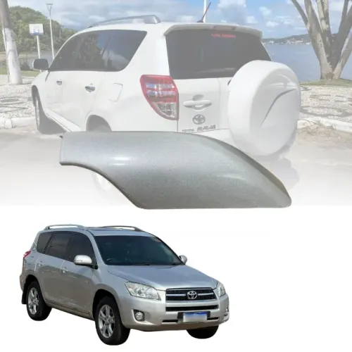 Acabamento Rack Traseiro Esquerdo Rav4 Prata 2006 A 2012 