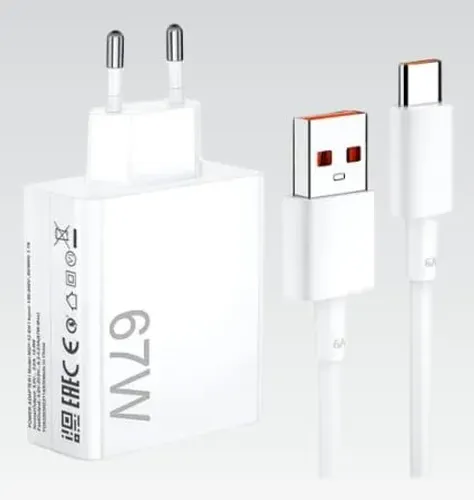 Carregador Super Turbo 67w 10 Pro Mi 11 Com Cabo Tipo C