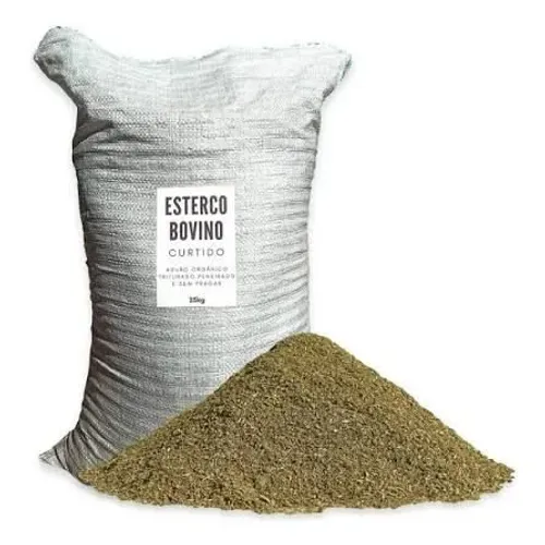 Esterco bovino curtido adubo natural 