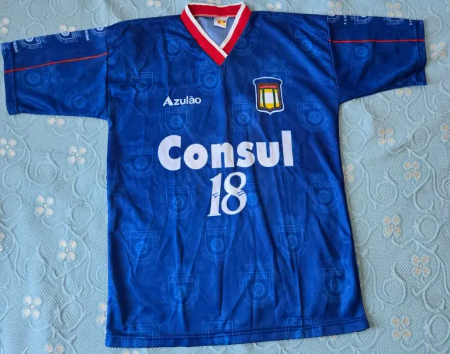 Camisa São Caetano Azulão #18 Adhemar Anos 90/00 Vintage G